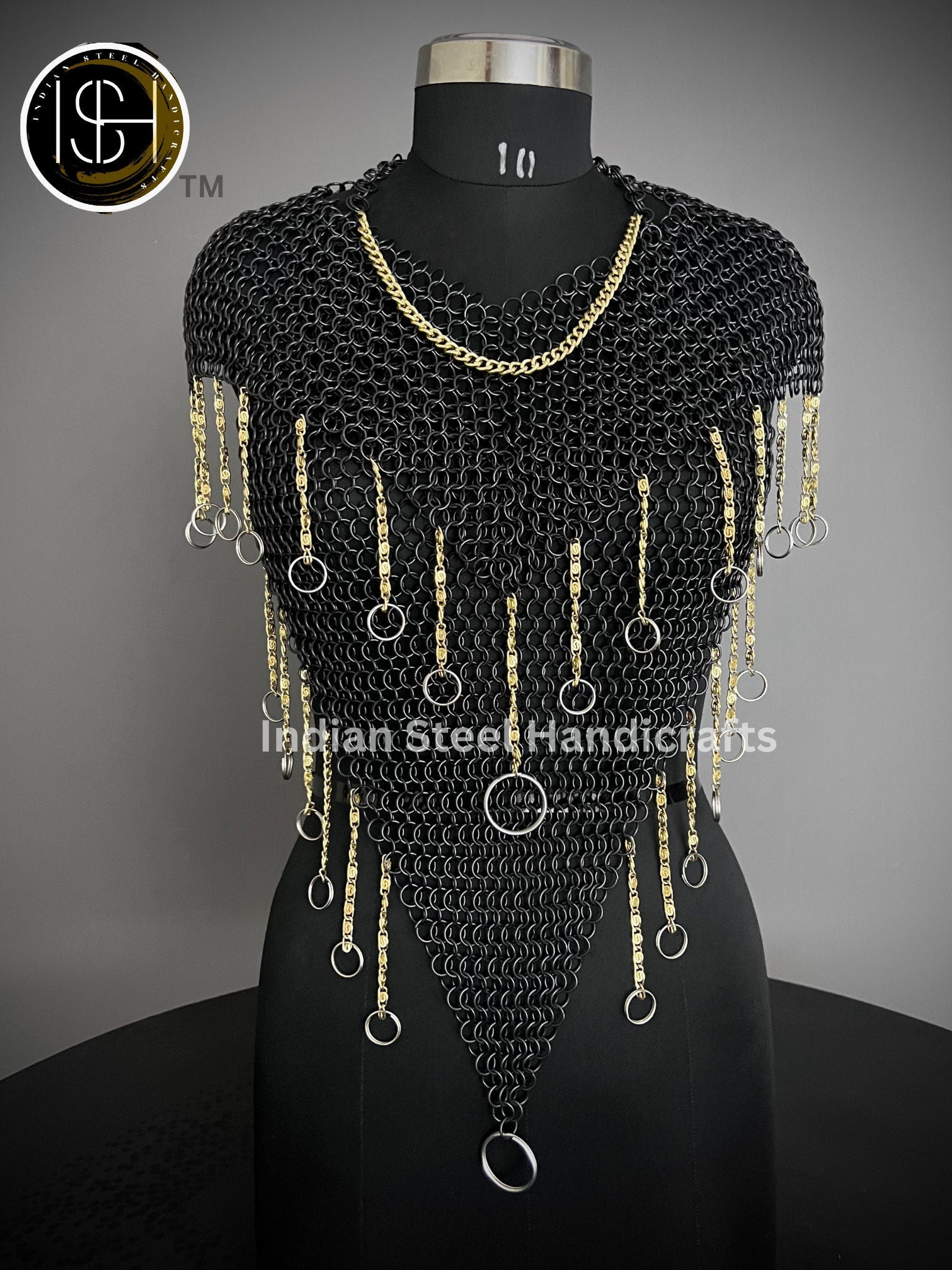 Chainmail Harness, Chainmail Chains Layers top, Jump Rings Costume, Wedding Cosplay Costume, Larp , Cosplay, Sca Armor, Gift For Women.