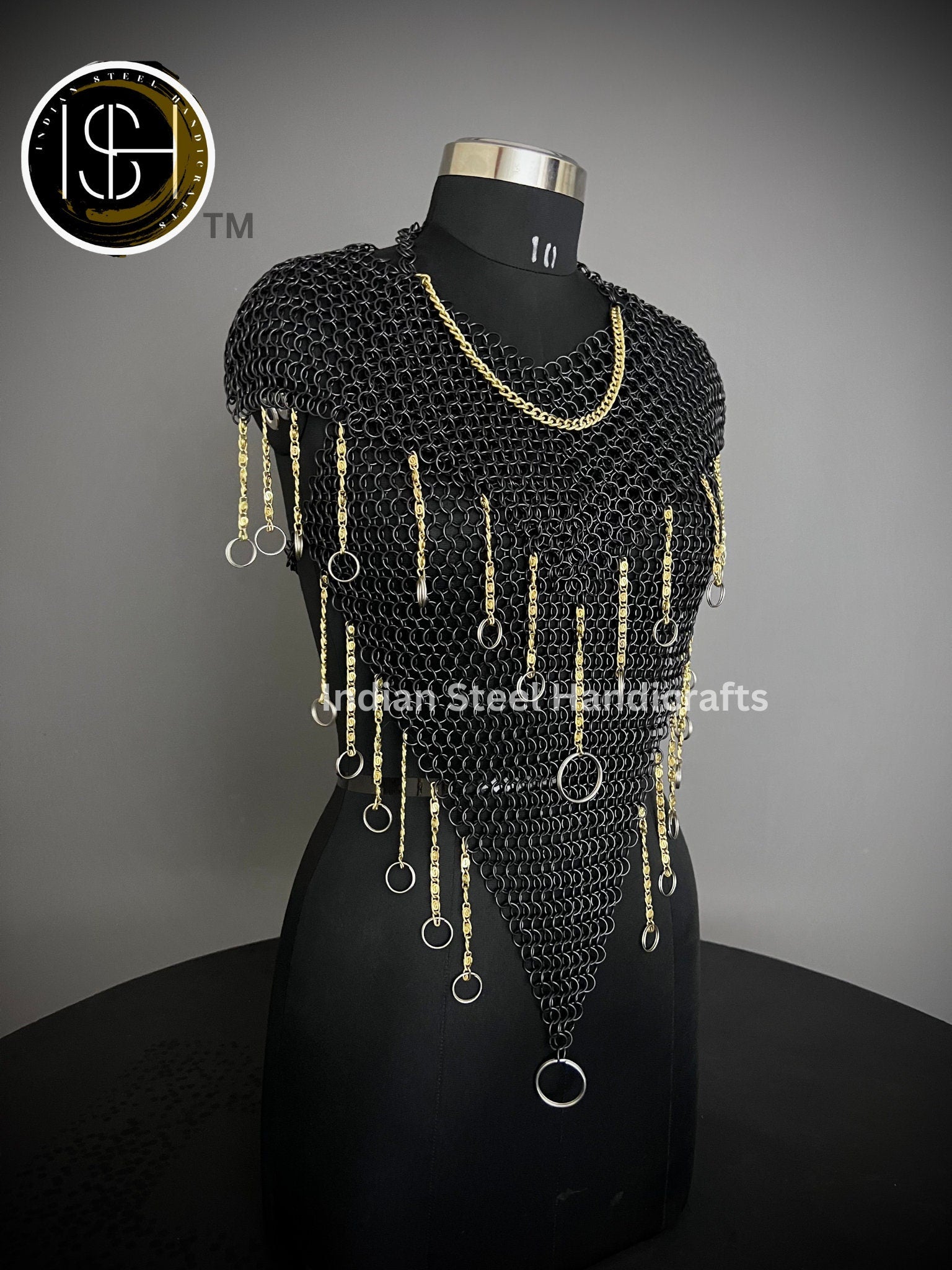 Chainmail Harness, Chainmail Chains Layers top, Jump Rings Costume, Wedding Cosplay Costume, Larp , Cosplay, Sca Armor, Gift For Women.