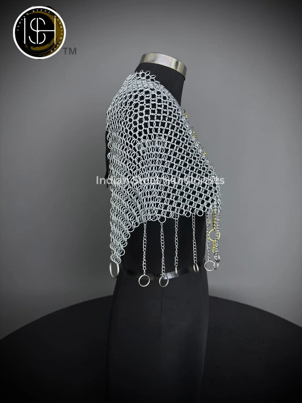 Chainmail Collar, Chainmail Jump Ring, Chainmail Neck Piece, Cosplay Costume, Chainmail Festival, Renaissance Faire Larp Gift. ISH Collection