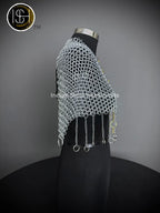 Chainmail Collar, Chainmail Jump Ring, Chainmail Neck Piece, Cosplay Costume, Chainmail Festival, Renaissance Faire Larp Gift. ISH Collection