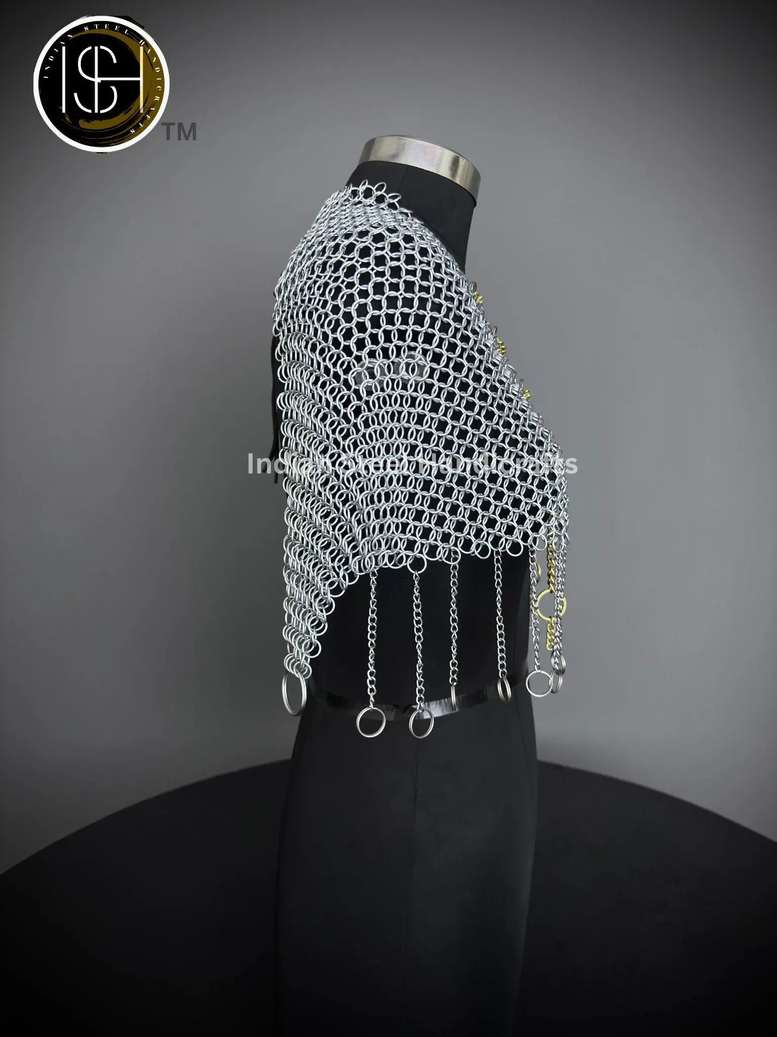 Chainmail Collar, Chainmail Jump Ring, Chainmail Neck Piece, Cosplay Costume, Chainmail Festival, Renaissance Faire Larp Gift. ISH Collection