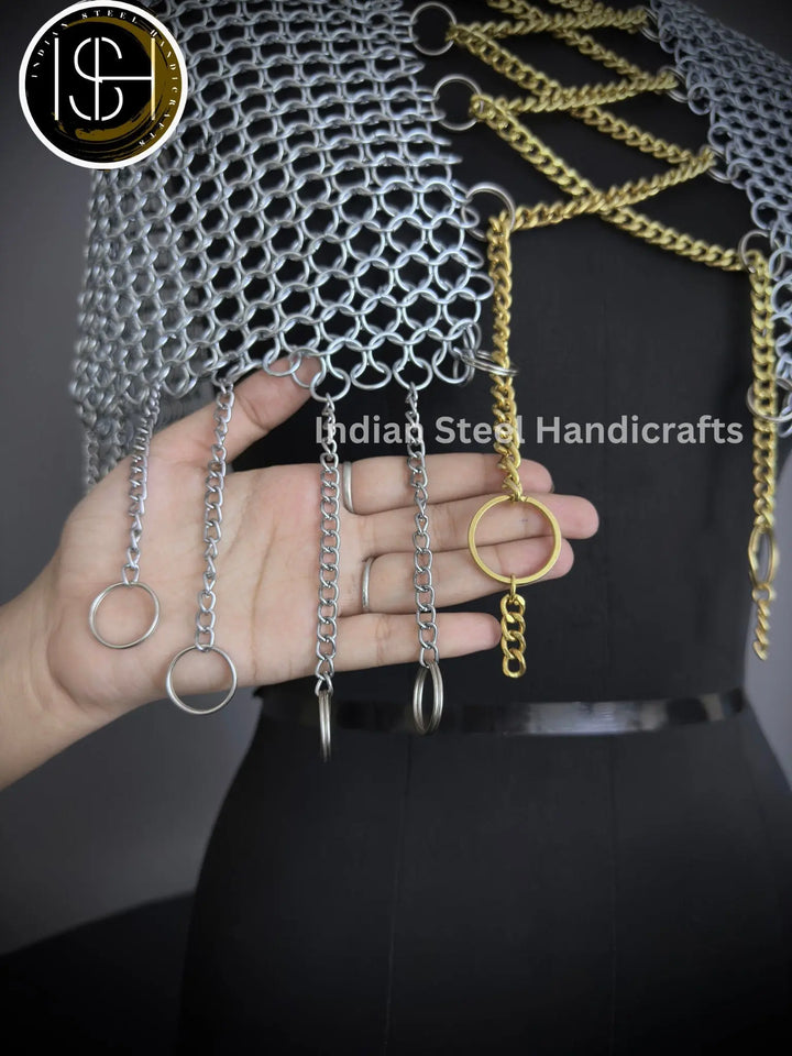 Chainmail Collar, Chainmail Jump Ring, Chainmail Neck Piece, Cosplay Costume, Chainmail Festival, Renaissance Faire Larp Gift. ISH Collection