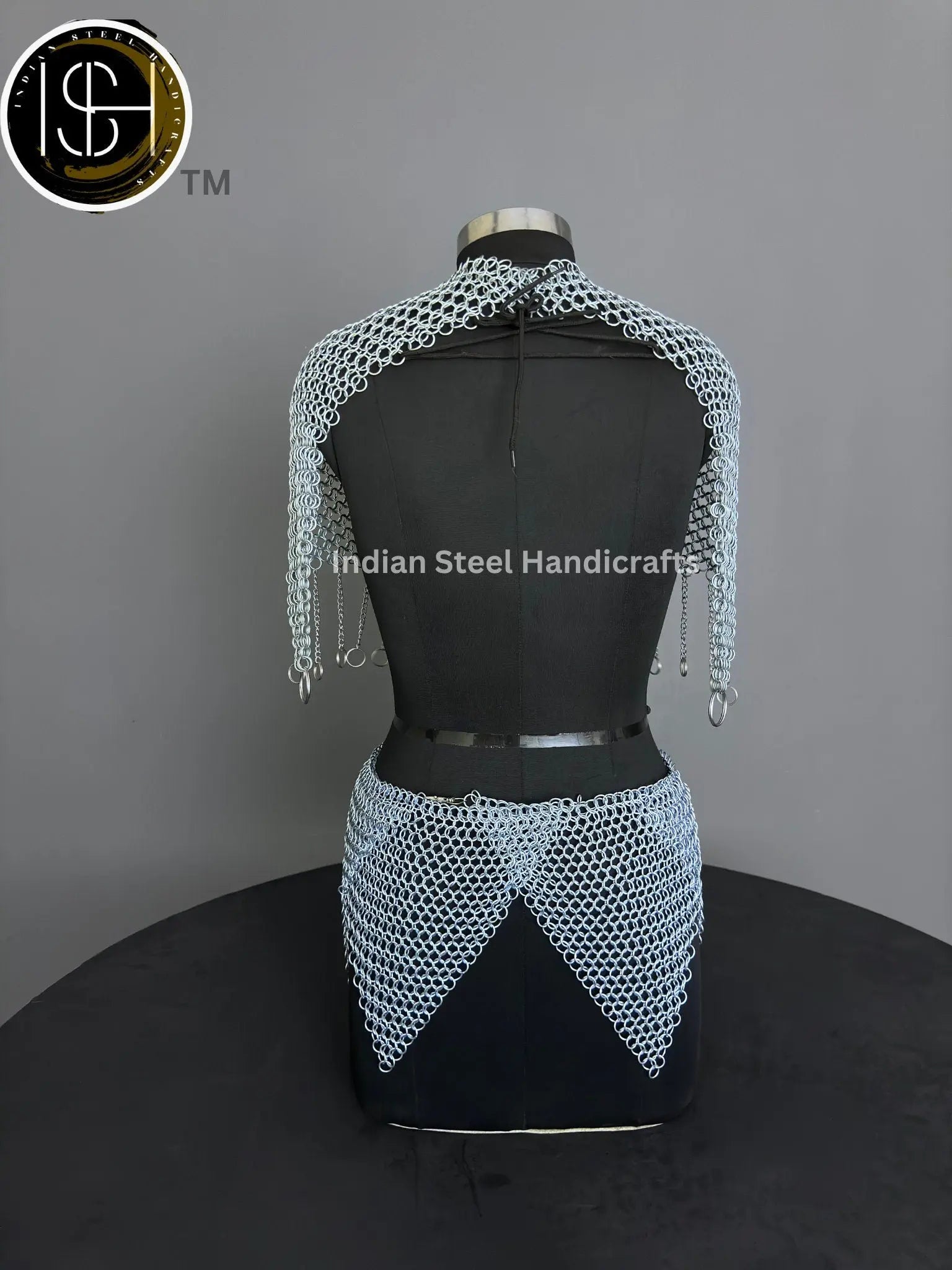 Chainmail Harness, Chainmail Chains Layers top & Skirt, Rings Costume, Wedding Cosplay Costume, Larp , Cosplay, Sca Armor, Gift For Women. ISH Collection