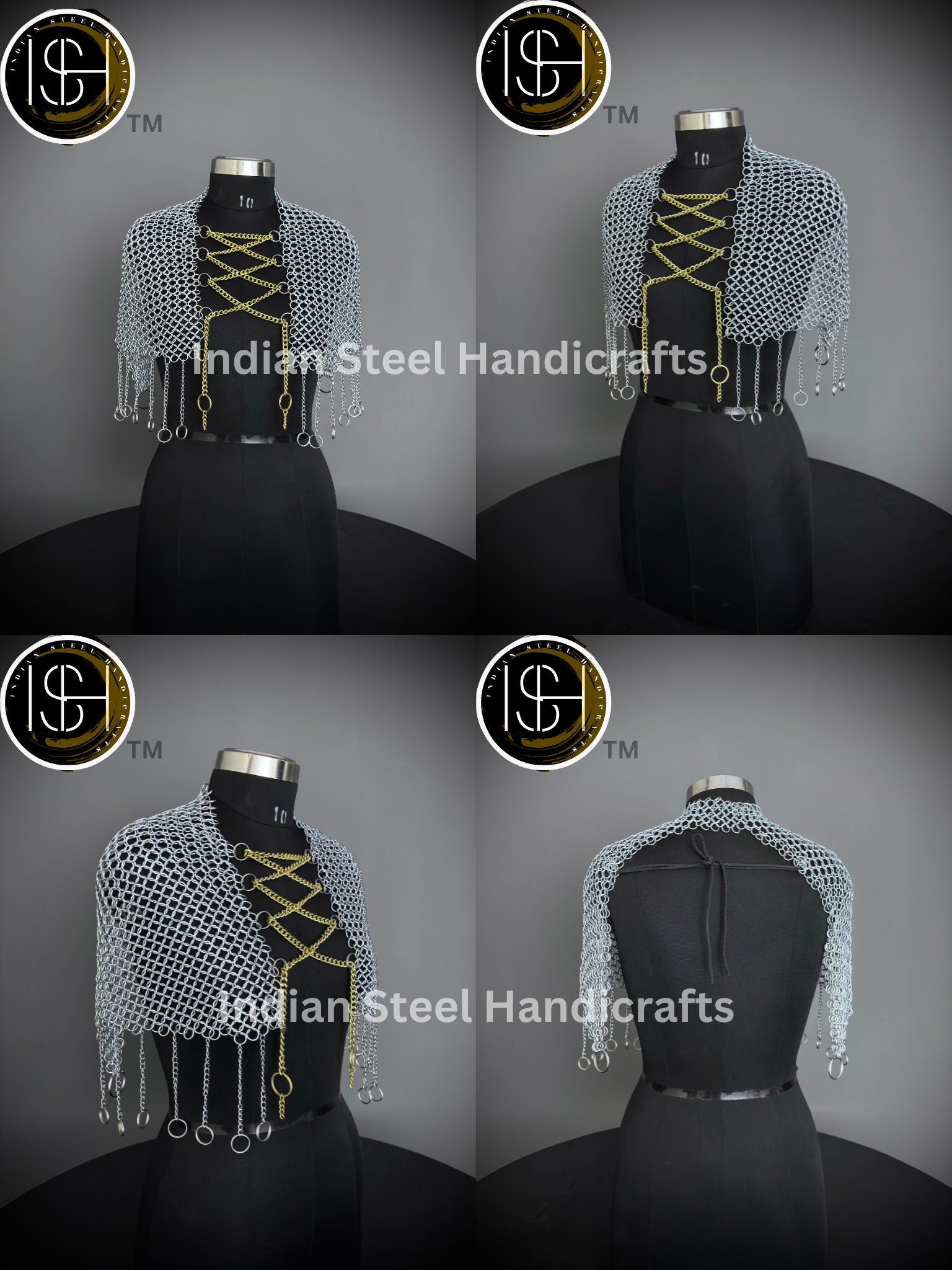 Chainmail Harness, Chainmail Chains Layers top & Skirt, Rings Costume, Wedding Cosplay Costume, Larp , Cosplay, Sca Armor, Gift For Women.