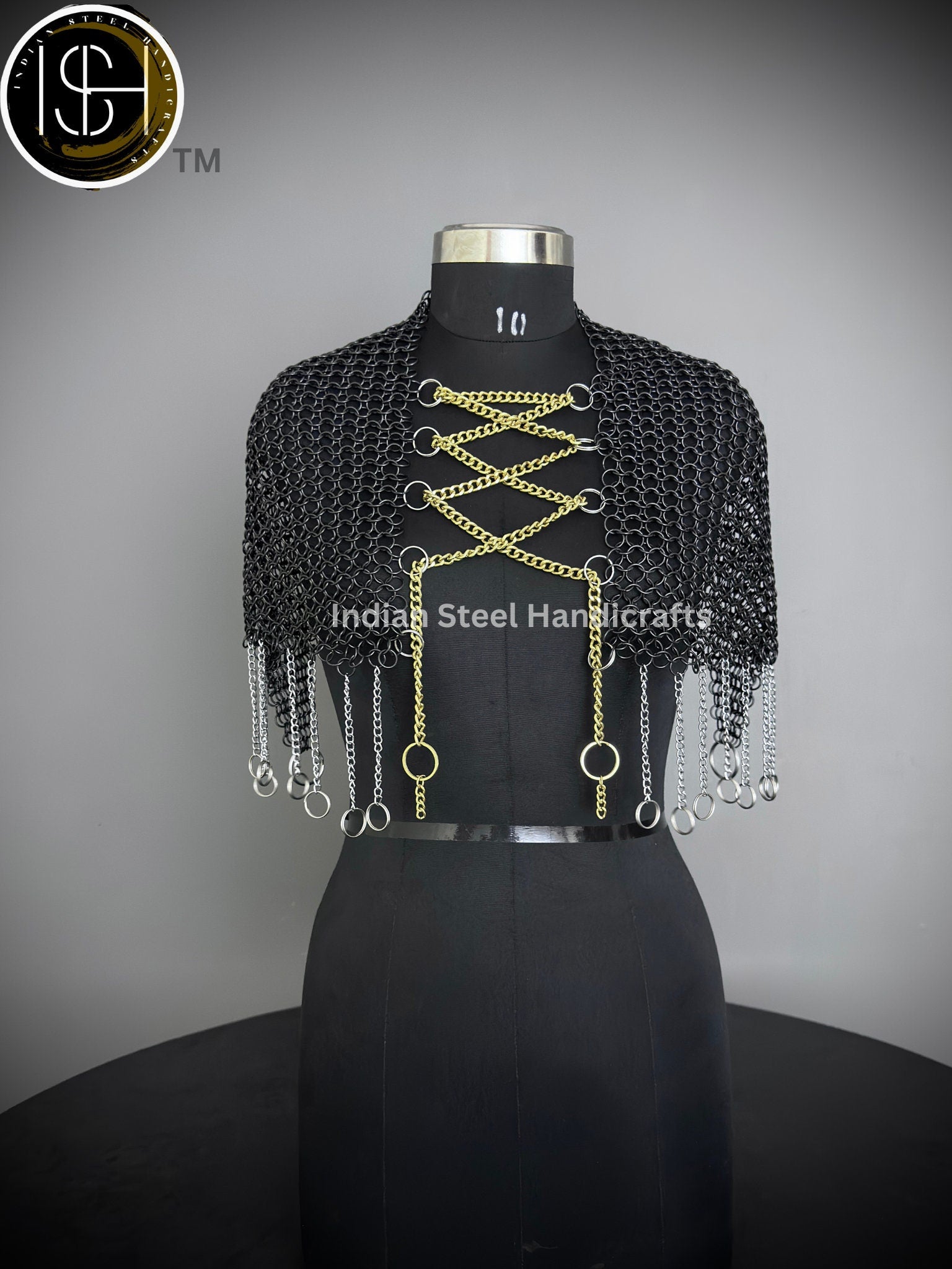 Chainmail Collar, Chainmail Jump Ring, Chainmail Neck Piece, Cosplay Costume, Chainmail Festival, Renaissance Faire Larp Gift.
