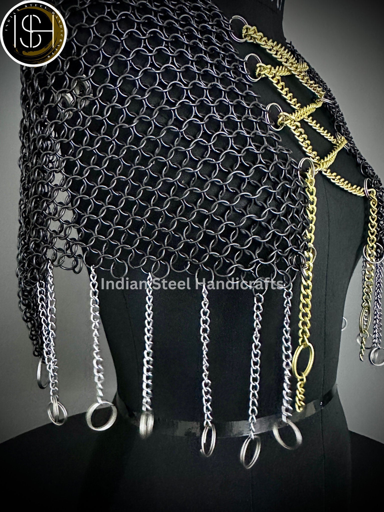 Chainmail Collar, Chainmail Jump Ring, Chainmail Neck Piece, Cosplay Costume, Chainmail Festival, Renaissance Faire Larp Gift.