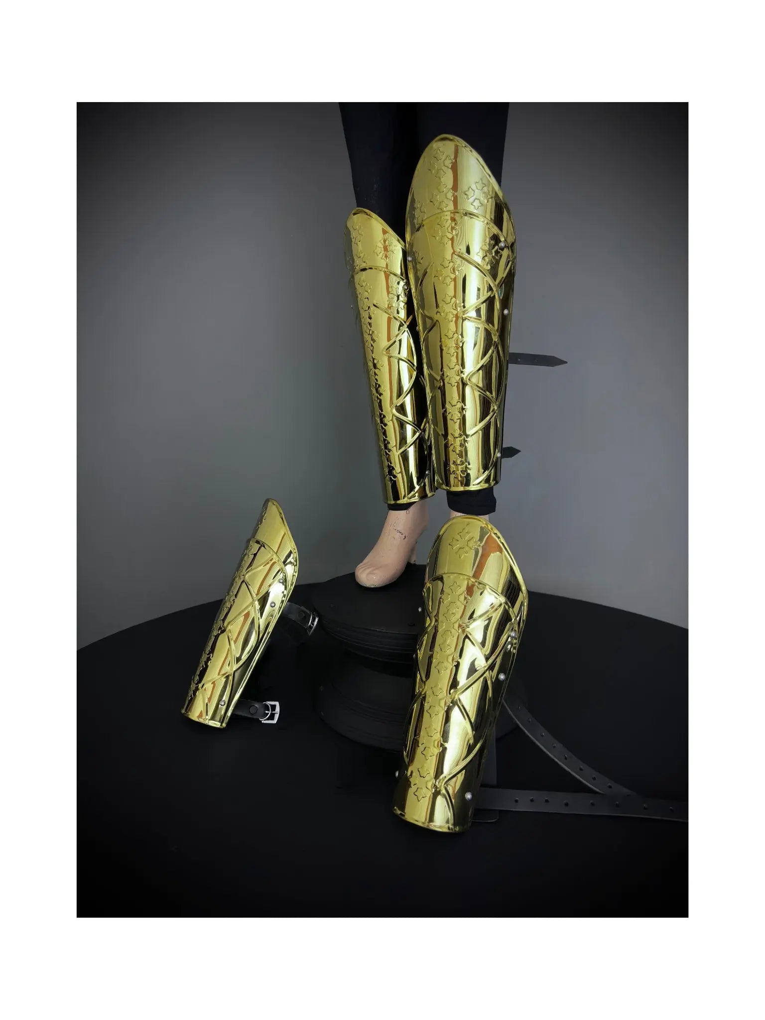 Medieval Knight leg Armor, Bracers Armor, Larp Armor, fantasy Armor Cosplay Armor, Sca Armor, Gift for Men/Women ISH Collection