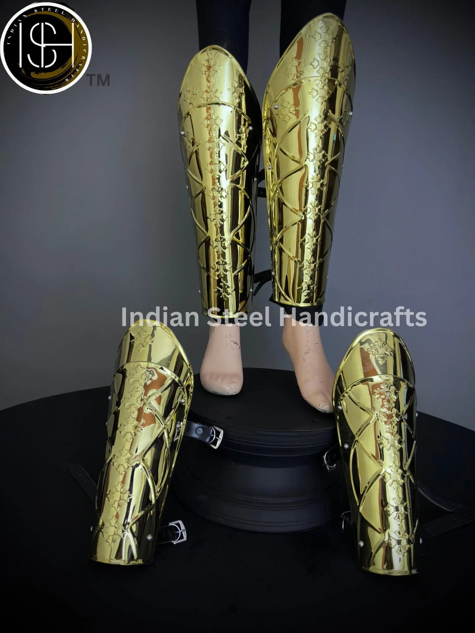 Medieval Knight leg Armor, Bracers Armor, Larp Armor, fantasy Armor Cosplay Armor, Sca Armor, Gift for Men/Women ISH Collection