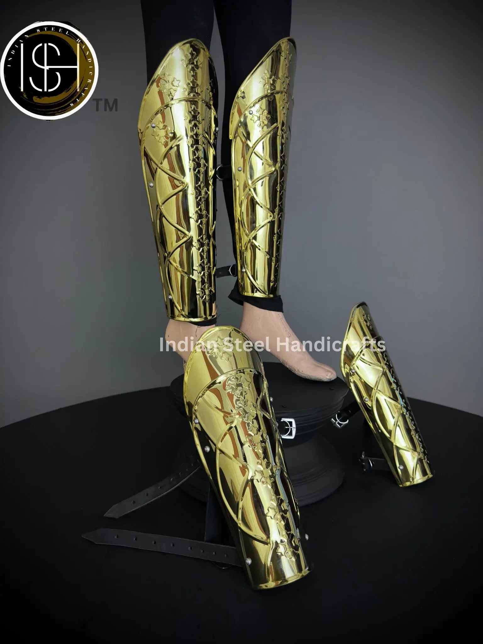Medieval Knight leg Armor, Bracers Armor, Larp Armor, fantasy Armor Cosplay Armor, Sca Armor, Gift for Men/Women ISH Collection