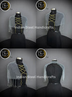 Knight Brave Female Armor, Gorget Pouldron Armor, Chaianmail Stylish top,Cosplay Armor, Sca Armor, Larp Armor, Gifts for Women. ISH Collection