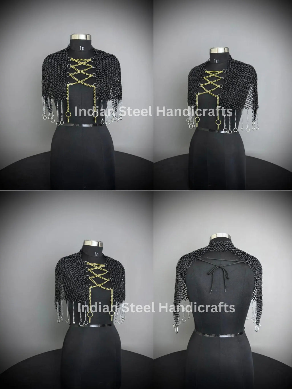 Chainmail Collar, Chainmail Jump Ring, Chainmail Neck Piece, Cosplay Costume, Chainmail Festival, Renaissance Faire Larp Gift. ISH Collection