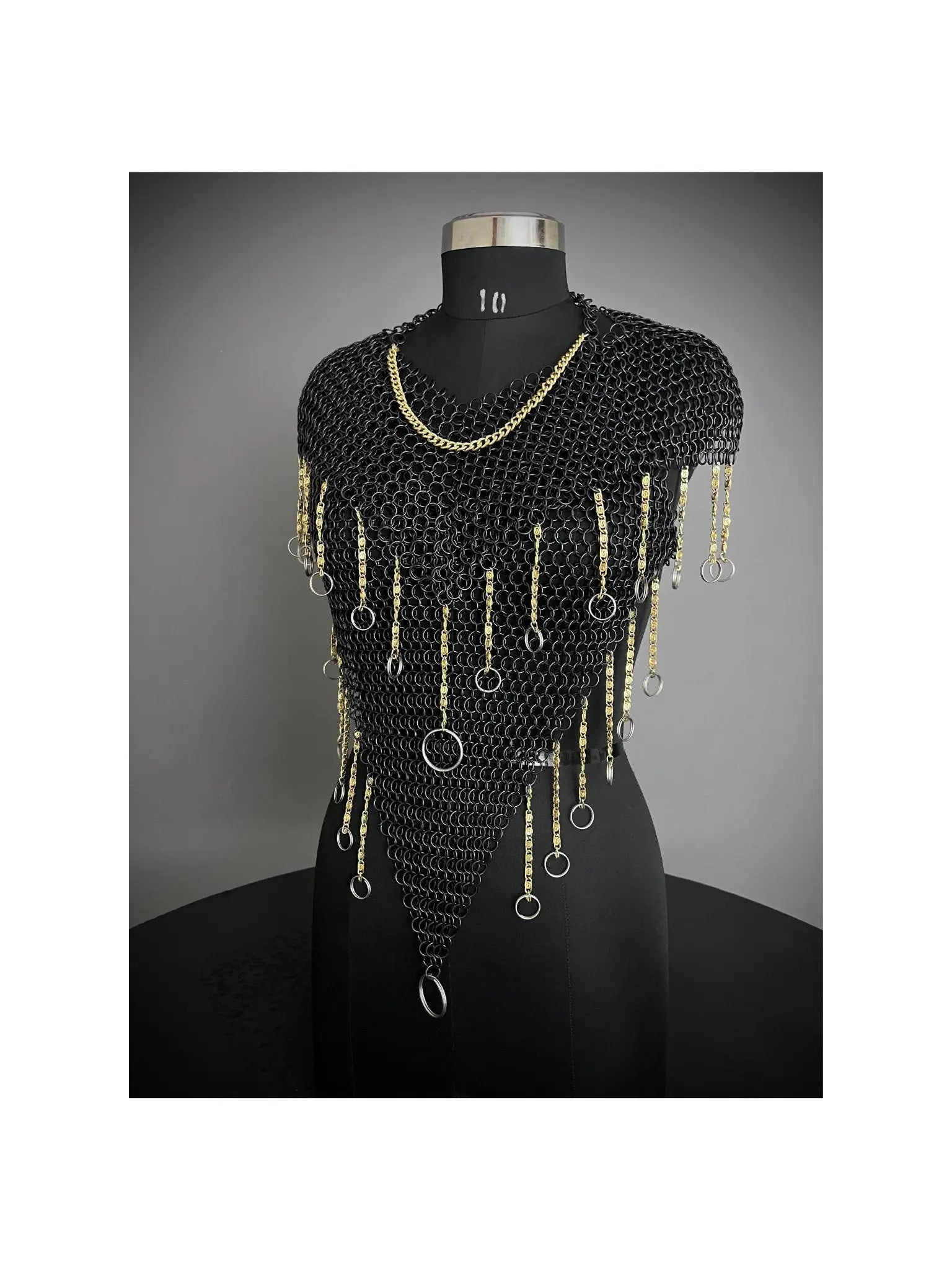Chainmail Harness, Chainmail Chains Layers top, Jump Rings Costume, Wedding Cosplay Costume, Larp , Cosplay, Sca Armor, Gift For Women. ISH Collection