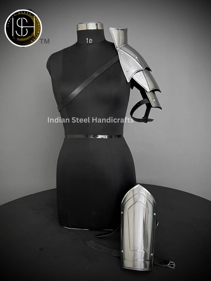 Handmade Steel Pauldron: Female Medieval LARP Armor
