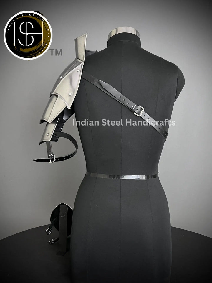 Handmade Steel Pauldron: Female Medieval LARP Armor