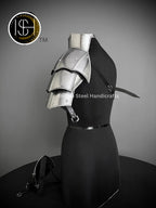 Handmade Steel Pauldron: Female Medieval LARP Armor