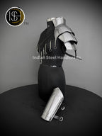 Medieval Knight Steel Shoulder & Bracer Armor: LARP Cosplay
