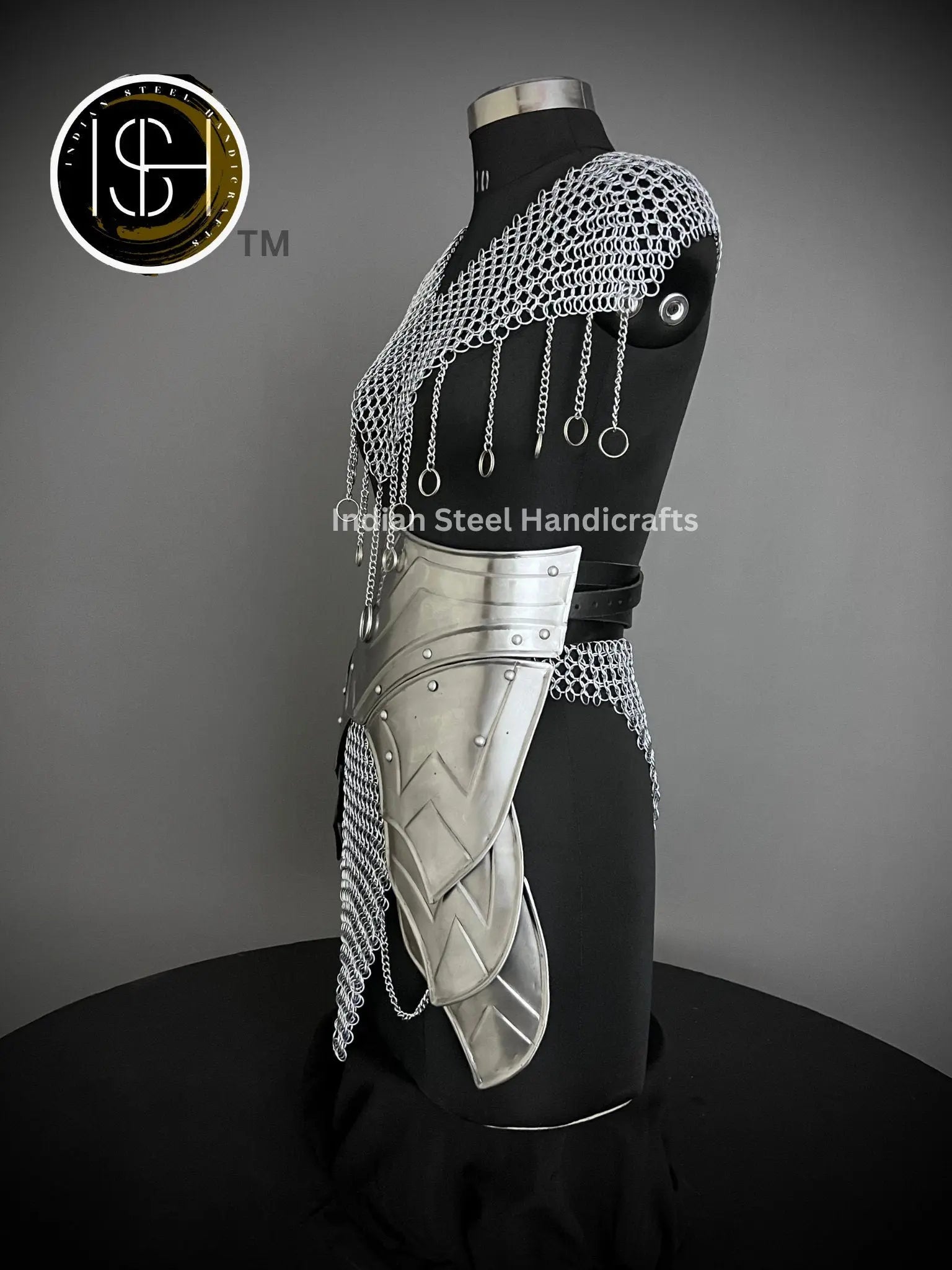 Chainmail Chains Layers top, Skirt, Waist & Tesset Armor, Wedding Cosplay Costume, Larp , Cosplay, Sca Armor, Gift For Women. ISH Collection