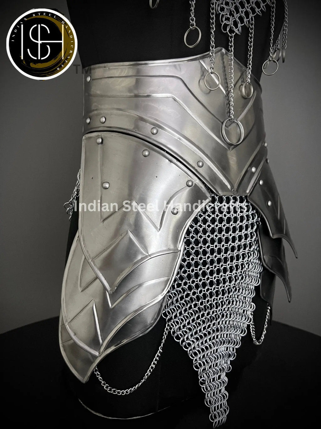 Chainmail Chains Layers top, Skirt, Waist & Tesset Armor, Wedding Cosplay Costume, Larp , Cosplay, Sca Armor, Gift For Women. ISH Collection
