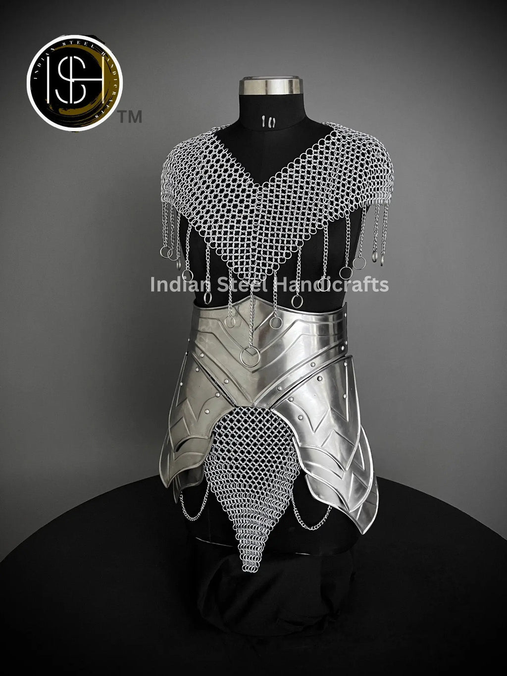 Steel Chainmail Armor Set: Larp Cosplay Costume