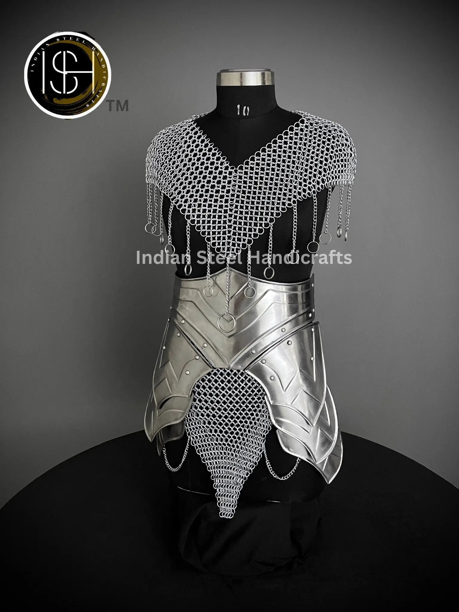 Steel Chainmail Armor Set: Larp Cosplay Costume