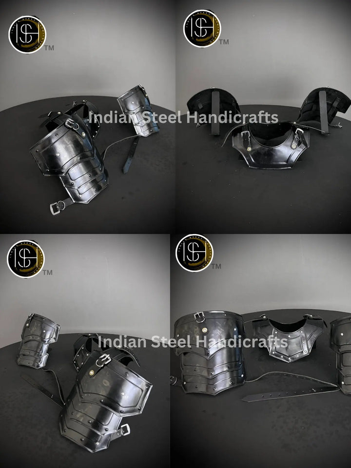 Knight Brave Female Armor, Gorget Pouldron Armor, Chaianmail Stylish top,Cosplay Armor, Sca Armor, Larp Armor, Gifts for Women. ISH Collection