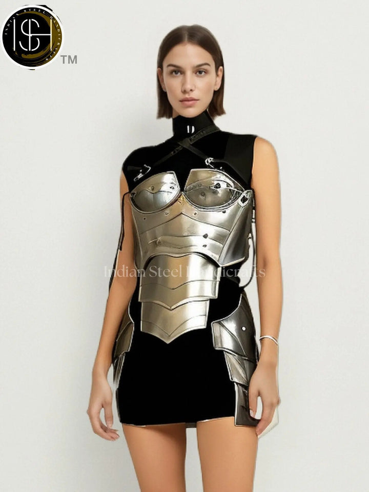 Medieval Steel Corset Armor: Female LARP Cosplay Costume