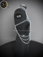Medieval Butted Chainmail Armor, Fancy Top Halter Neck Chain Design Backless for Girls Fantasy Costume, ISH Collection