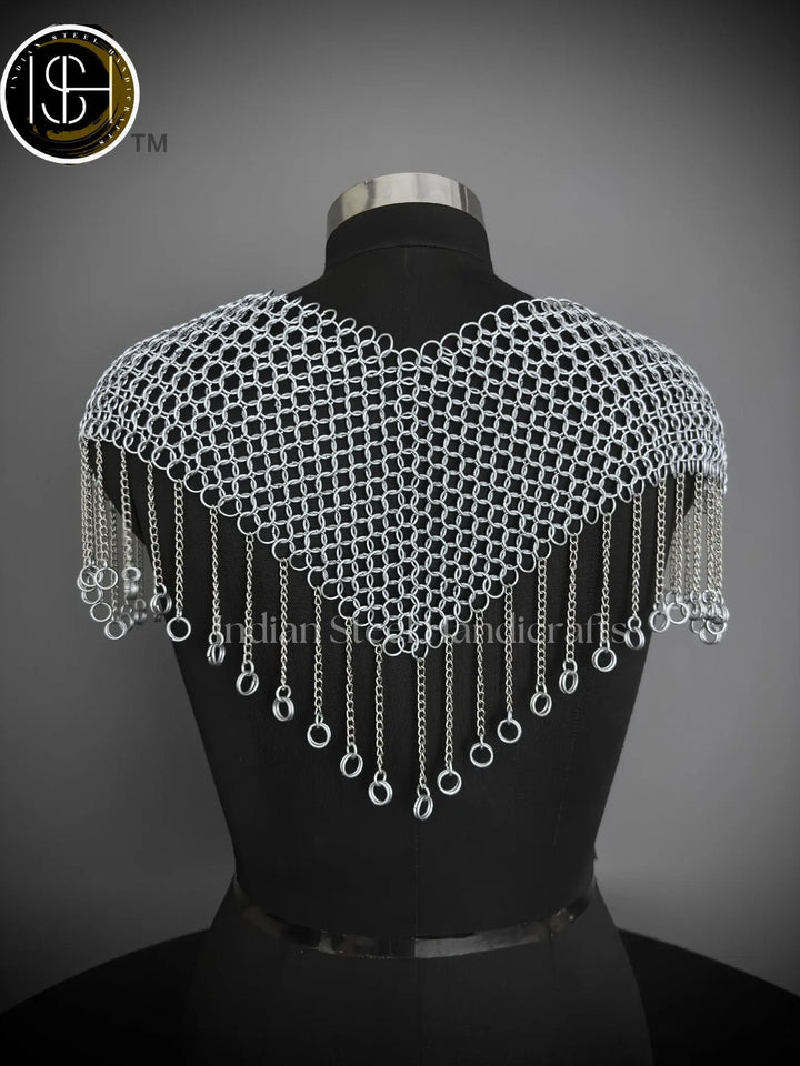 Chainmail Collar, Chainmail Jump Ring, Chainmail Neck Piece, Cosplay Costume, Chainmail Festival, Renaissance Faire Larp Gift. ISH Collection