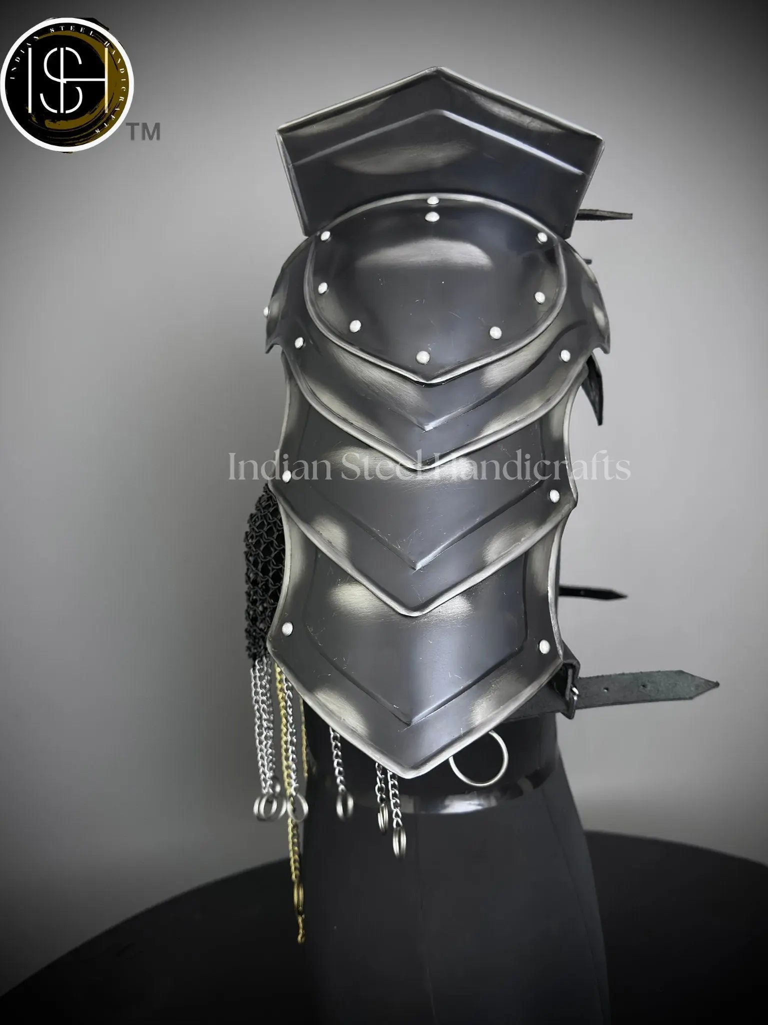 Knight Brave Female Armor, Gorget Pouldron Armor, Chaianmail Stylish top,Cosplay Armor, Sca Armor, Larp Armor, Gifts for Women. ISH Collection
