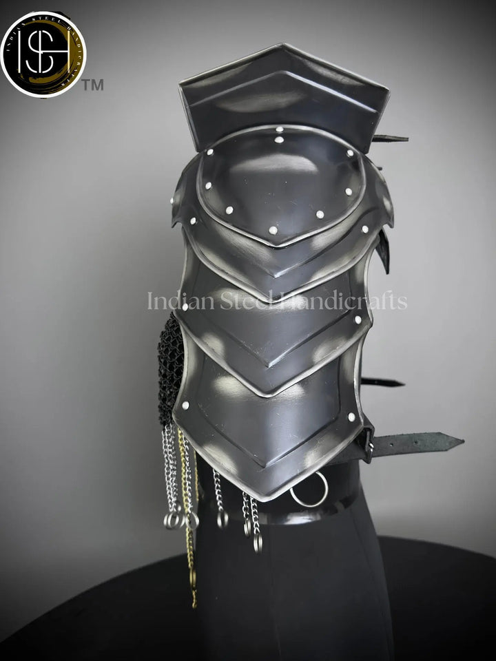 Knight Brave Female Armor, Gorget Pouldron Armor, Chaianmail Stylish top,Cosplay Armor, Sca Armor, Larp Armor, Gifts for Women. ISH Collection