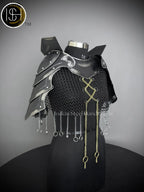 Knight Brave Female Armor, Gorget Pouldron Armor, Chaianmail Stylish top,Cosplay Armor, Sca Armor, Larp Armor, Gifts for Women. ISH Collection