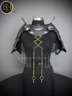 Knight Brave Female Armor, Gorget Pouldron Armor, Chaianmail Stylish top,Cosplay Armor, Sca Armor, Larp Armor, Gifts for Women. ISH Collection