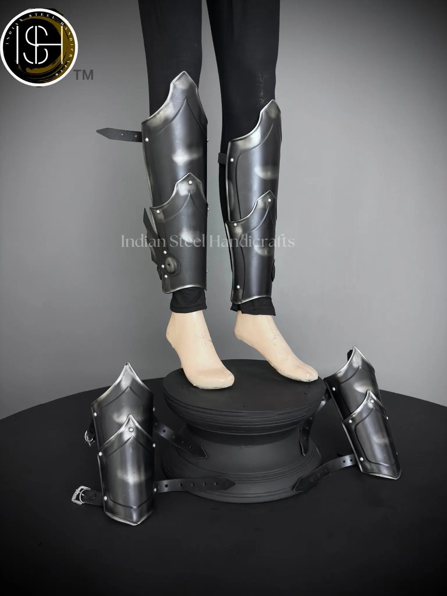 Medieval Knight leg Armor, Bracers Armor, Larp Armor, fantasy Armor Cosplay Armor, Sca Armor, Gift for Men/Women ISH Collection