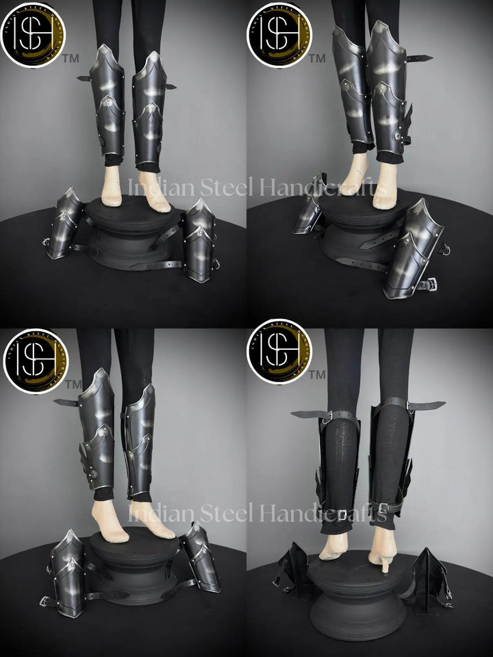 Medieval Knight leg Armor, Bracers Armor, Larp Armor, fantasy Armor Cosplay Armor, Sca Armor, Gift for Men/Women ISH Collection