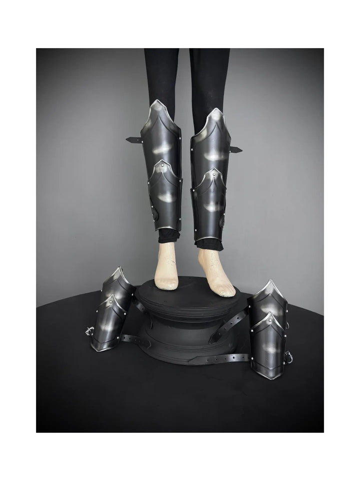 Medieval Knight leg Armor, Bracers Armor, Larp Armor, fantasy Armor Cosplay Armor, Sca Armor, Gift for Men/Women ISH Collection