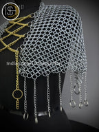Chainmail Collar, Chainmail Jump Ring, Chainmail Neck Piece, Cosplay Costume, Chainmail Festival, Renaissance Faire Larp Gift. ISH Collection