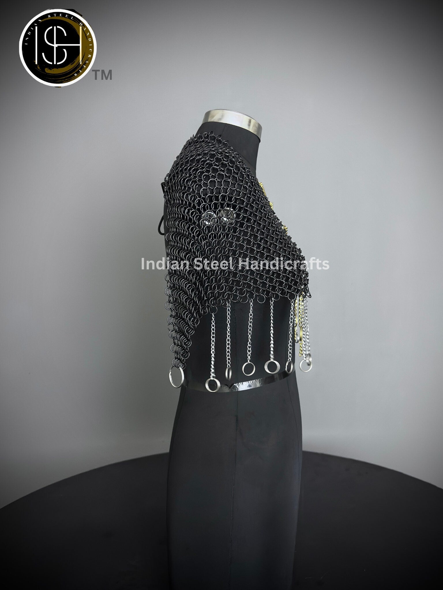 Chainmail Collar, Chainmail Jump Ring, Chainmail Neck Piece, Cosplay Costume, Chainmail Festival, Renaissance Faire Larp Gift.