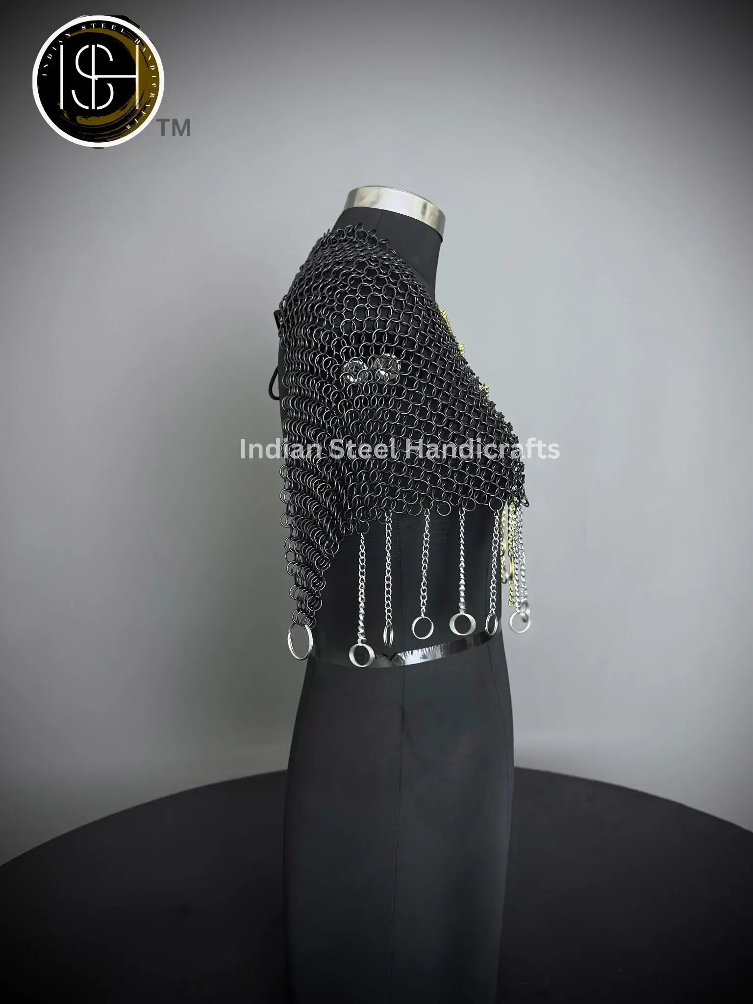 Chainmail Collar, Chainmail Jump Ring, Chainmail Neck Piece, Cosplay Costume, Chainmail Festival, Renaissance Faire Larp Gift. ISH Collection