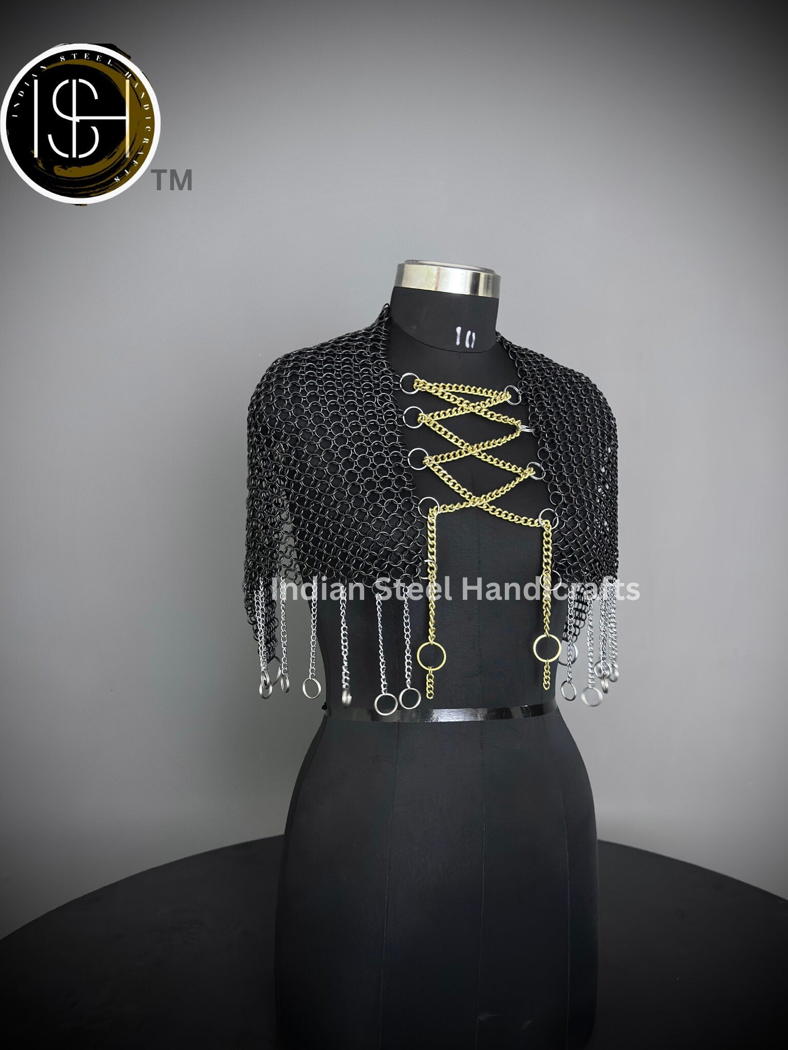 Chainmail Collar, Chainmail Jump Ring, Chainmail Neck Piece, Cosplay Costume, Chainmail Festival, Renaissance Faire Larp Gift.