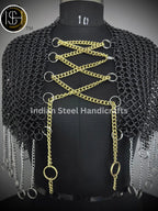 Chainmail Collar, Chainmail Jump Ring, Chainmail Neck Piece, Cosplay Costume, Chainmail Festival, Renaissance Faire Larp Gift. ISH Collection