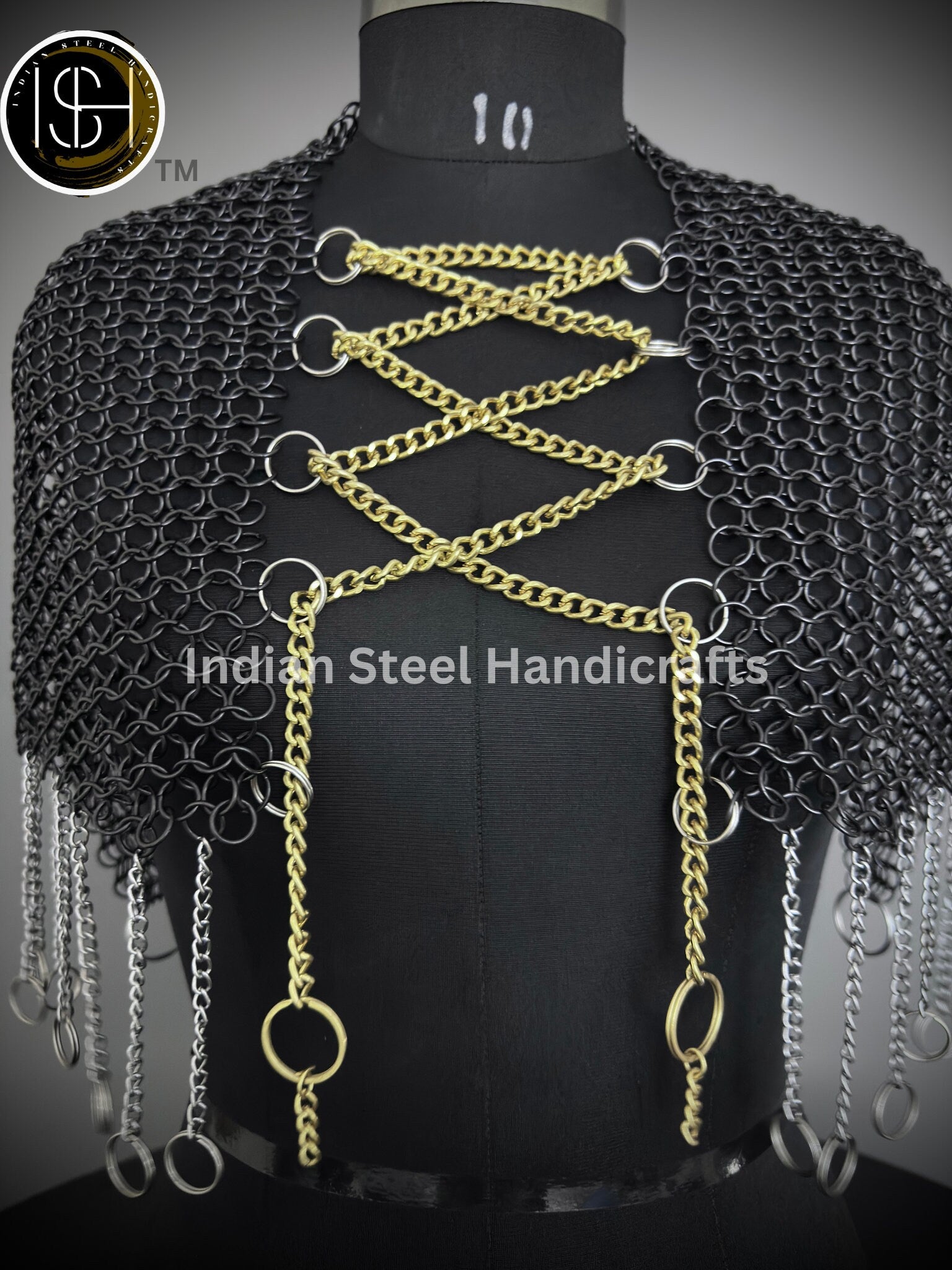 Chainmail Collar, Chainmail Jump Ring, Chainmail Neck Piece, Cosplay Costume, Chainmail Festival, Renaissance Faire Larp Gift.
