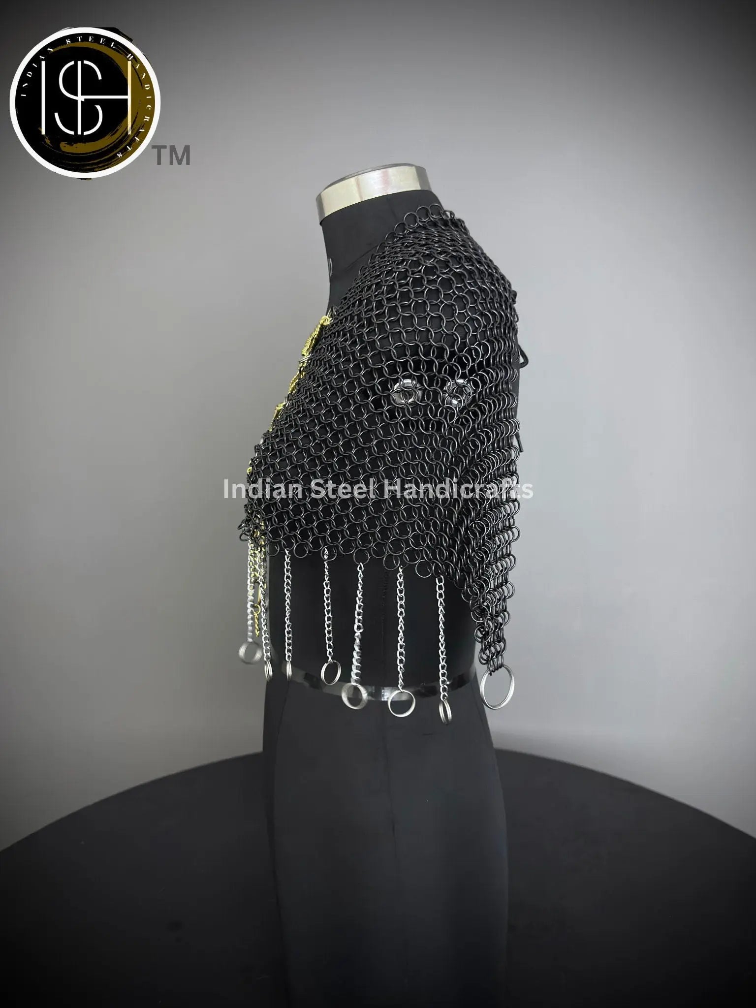 Chainmail Collar, Chainmail Jump Ring, Chainmail Neck Piece, Cosplay Costume, Chainmail Festival, Renaissance Faire Larp Gift. ISH Collection