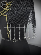 Chainmail Collar, Chainmail Jump Ring, Chainmail Neck Piece, Cosplay Costume, Chainmail Festival, Renaissance Faire Larp Gift. ISH Collection