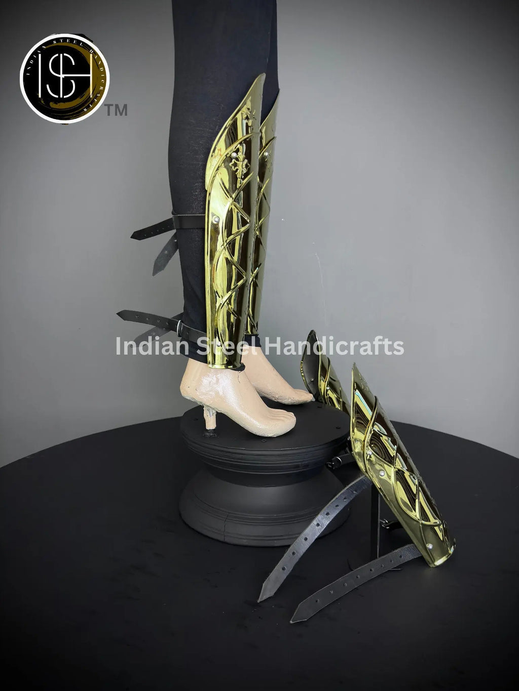 Medieval Knight leg Armor, Bracers Armor, Larp Armor, fantasy Armor Cosplay Armor, Sca Armor, Gift for Men/Women ISH Collection