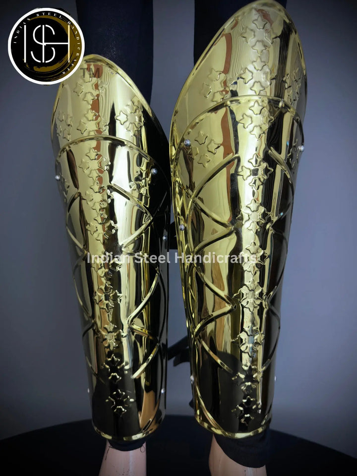 Medieval Knight leg Armor, Bracers Armor, Larp Armor, fantasy Armor Cosplay Armor, Sca Armor, Gift for Men/Women ISH Collection