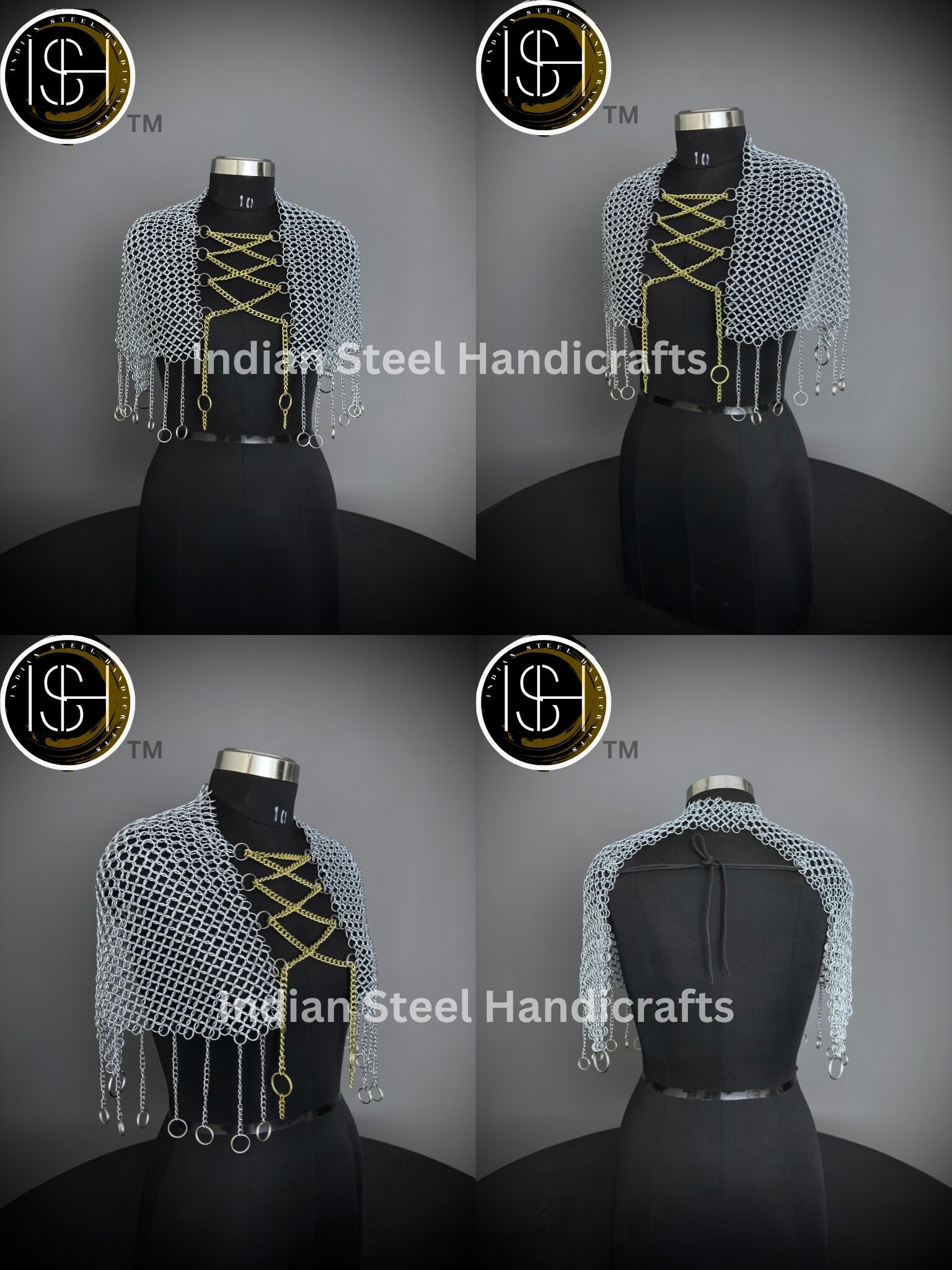 Chainmail Collar, Chainmail Jump Ring, Chainmail Neck Piece, Cosplay Costume, Chainmail Festival, Renaissance Faire Larp Gift.