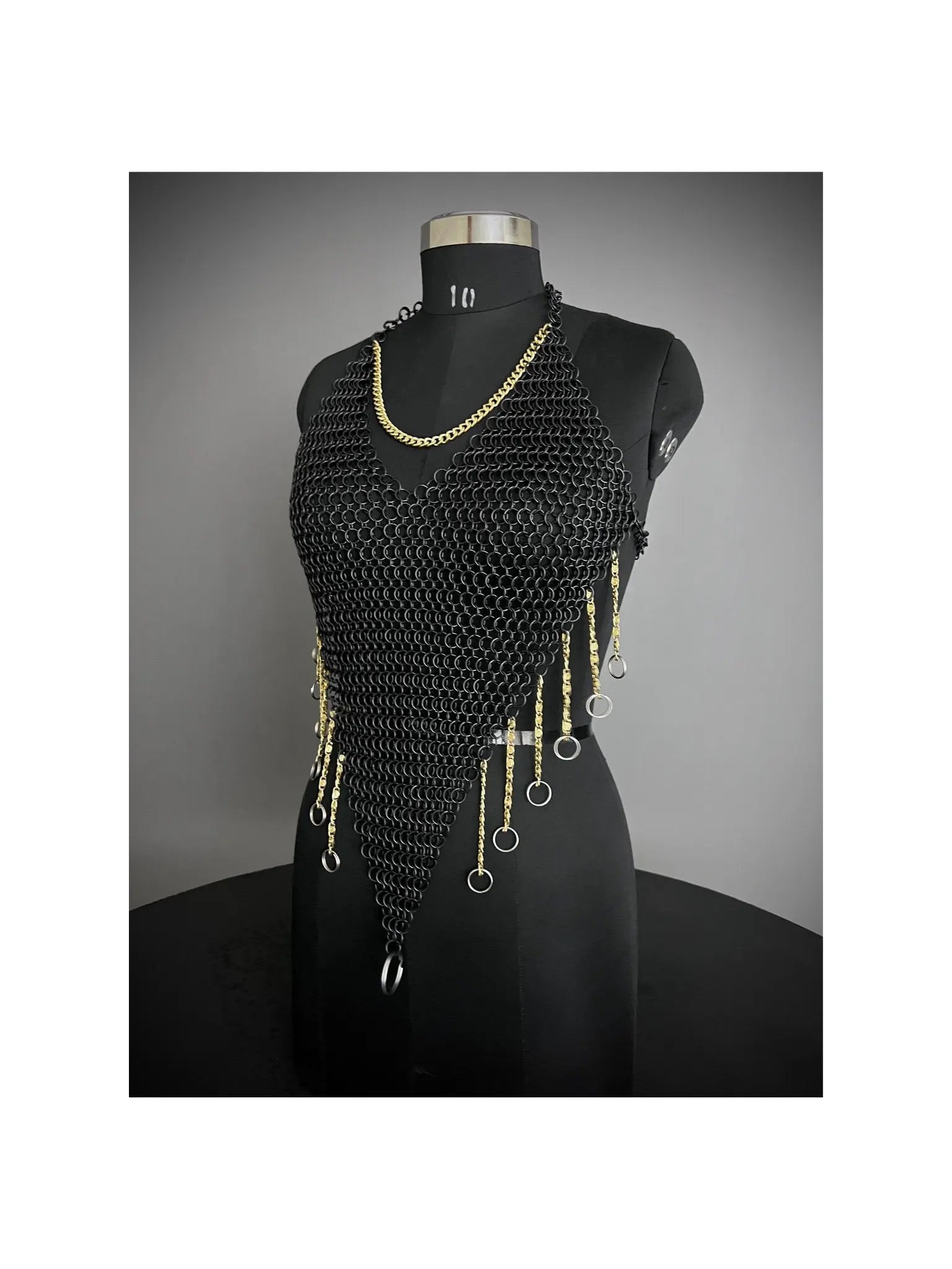 Chainmail Harness, Chainmail Chains Layers top, Jump Rings Costume, Wedding Cosplay Costume, Larp , Cosplay, Sca Armor, Gift For Women. ISH Collection