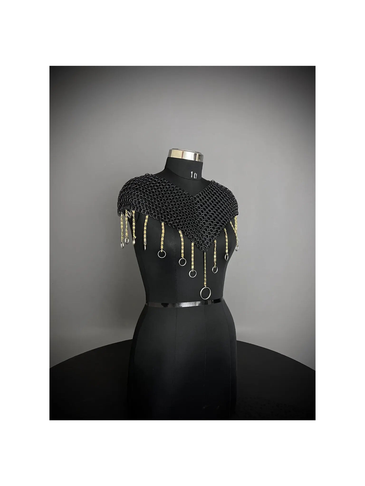 Chainmail Collar, Chainmail Jump Ring, Chainmail Neck Piece, Cosplay Costume, Chainmail Festival,Renaissance Faire Larp Gift. ISH Collection