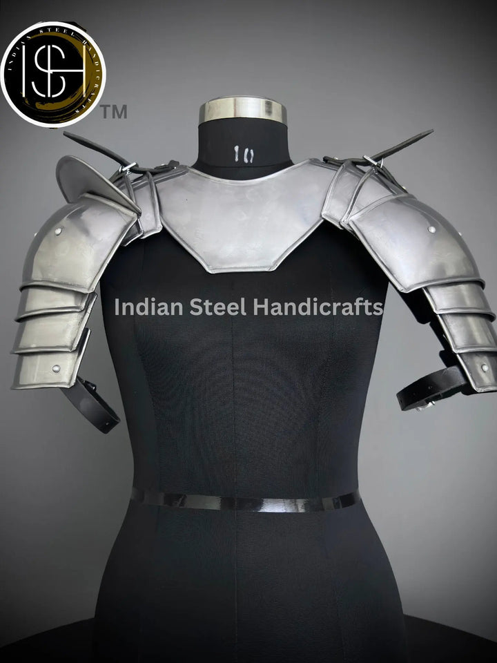 Medieval Knight Gorget&Pouldron Armor, Larp Armor Costume, Cosplay Armor, Sca Armor, Fantasy Armor, Gift for Men/women ISH Collection