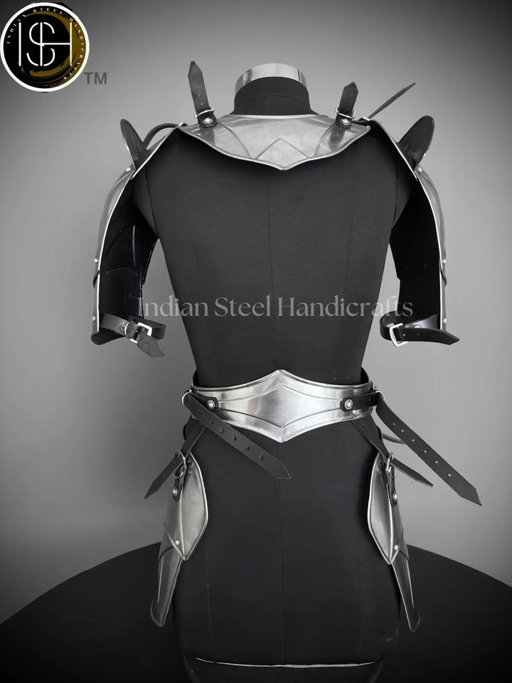 Brave Lady Medieval Armor Set: 20 Gauge Steel, Cosplay LARP Costume